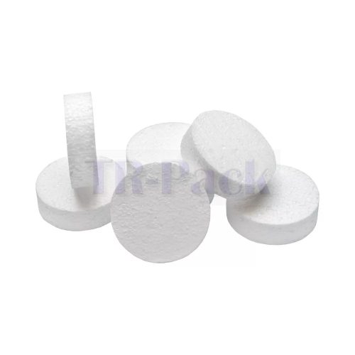 Fehér polisztirol pogácsa 67mm x 10mm fehér